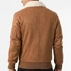 Promo ✨ Bomber Suédine Col Mouton D005 Camel de Frilivin 😍 -Promos Frilivin Magasin frilivin 122599 D005 10 CAMEL BEIGE TPDT 20211001T153110 04