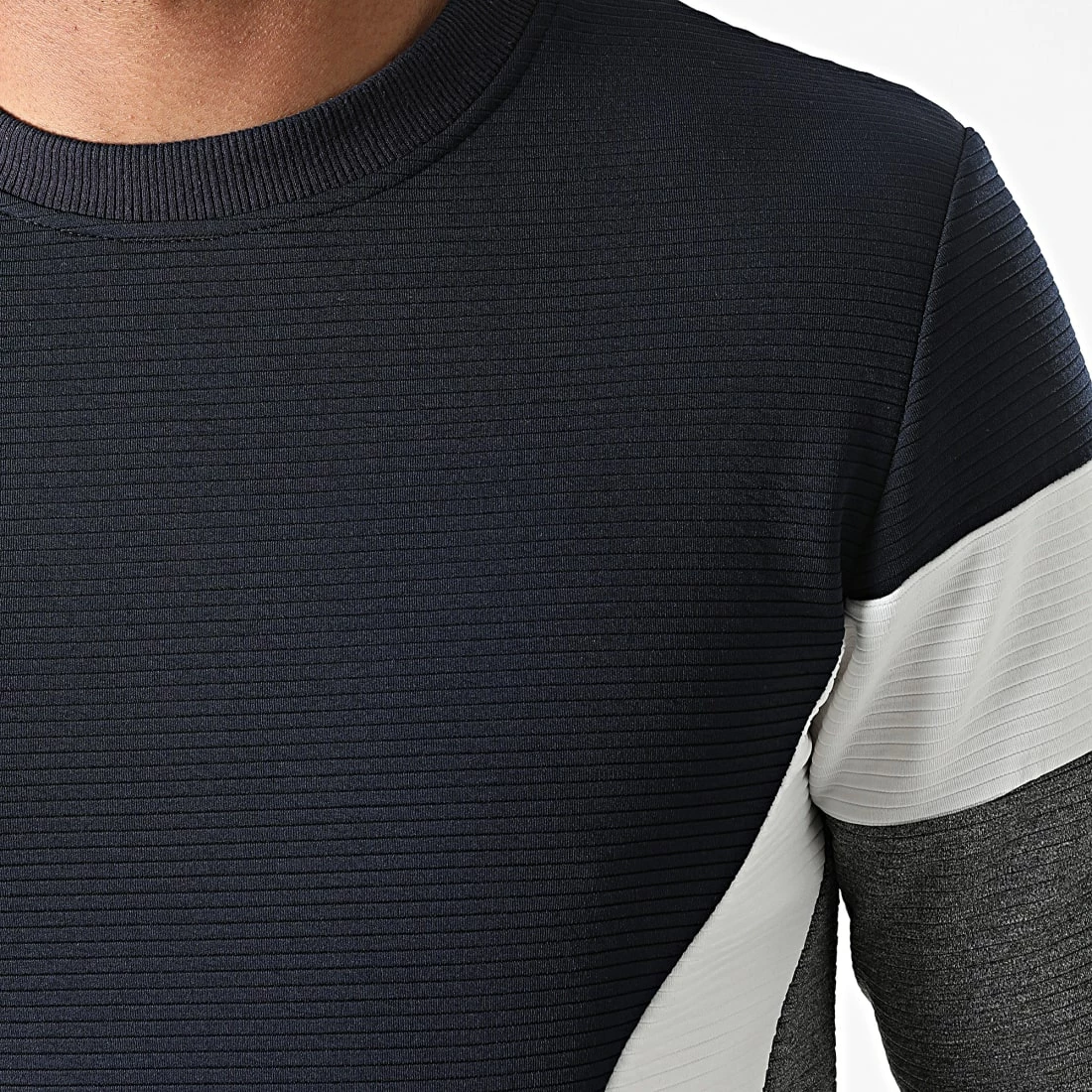 Coupon ✔️ Ensemble De Survetement 3811 Bleu Marine Blanc Gris Anthracite Chiné de Frilivin 🔔 5 Coupon ✔️ Ensemble De Survetement 3811 Bleu Marine Blanc Gris Anthracite Chiné de Frilivin 🔔 – Image 3