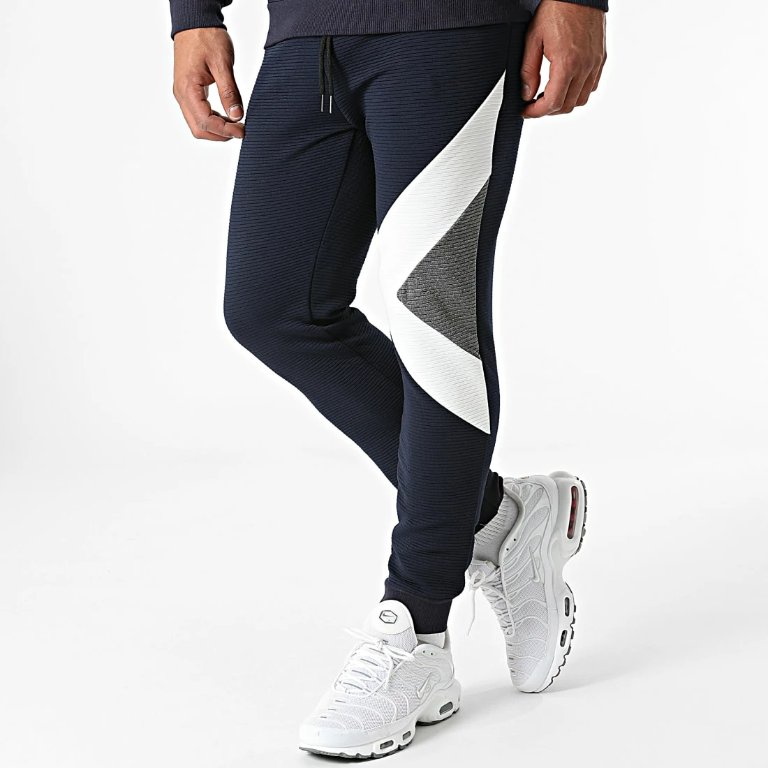 Coupon ✔️ Ensemble De Survetement 3811 Bleu Marine Blanc Gris Anthracite Chiné de Frilivin 🔔 6 Coupon ✔️ Ensemble De Survetement 3811 Bleu Marine Blanc Gris Anthracite Chiné de Frilivin 🔔 – Image 4