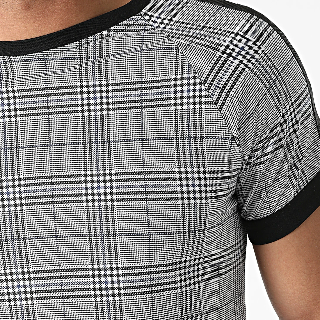 Meilleur prix 🧨 Ensemble Tee 👕 Shirt Oversize Pantalon Jogging A Carreaux Avec Bandes 5003 Noir Gris de Frilivin 😀 5 Meilleur prix 🧨 Ensemble Tee 👕 Shirt Oversize Pantalon Jogging A Carreaux Avec Bandes 5003 Noir Gris de Frilivin 😀 – Image 3