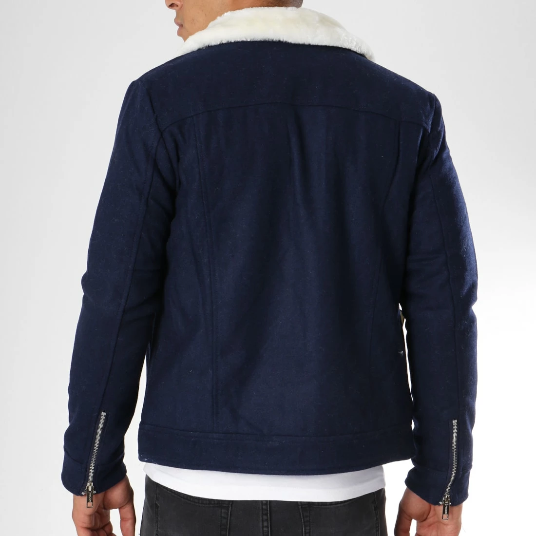 Vente flash 🎉 Veste Col Mouton QQ511 Bleu Marine de Frilivin 👏 7 Vente flash 🎉 Veste Col Mouton QQ511 Bleu Marine de Frilivin 👏 – Image 5