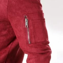 Tout neuf ❤️ Bomber Suedine Col Mouton D005 Bordeaux de Frilivin 👍 -Promos Frilivin Magasin frilivin 148400 D005 6 RED 20180723T160758 03