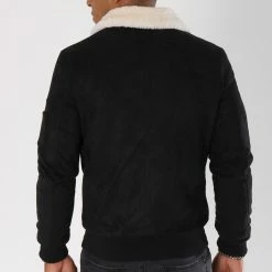 Remise 🎁 Bomber Suédine Col Mouton D005 Noir de Frilivin 🥰 -Promos Frilivin Magasin frilivin 149296 D005 1 20180801T100329 05