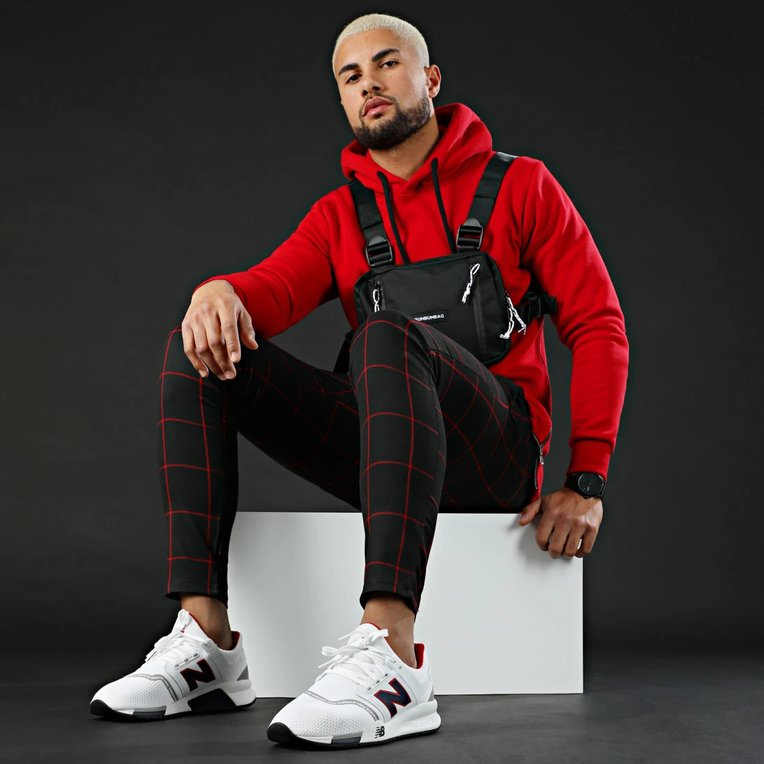 Sortie 🎁 Pantalon Carreaux 7337-QR04 Noir Rouge de Frilivin 🔥 8 Sortie 🎁 Pantalon Carreaux 7337-QR04 Noir Rouge de Frilivin 🔥 – Image 6