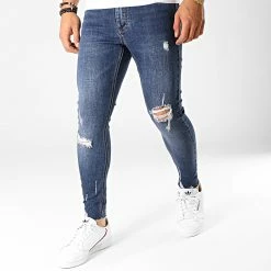 Sortie ⌛ Jean Super Skinny Fit VJ215 Bleu Denim de Frilivin 🔥