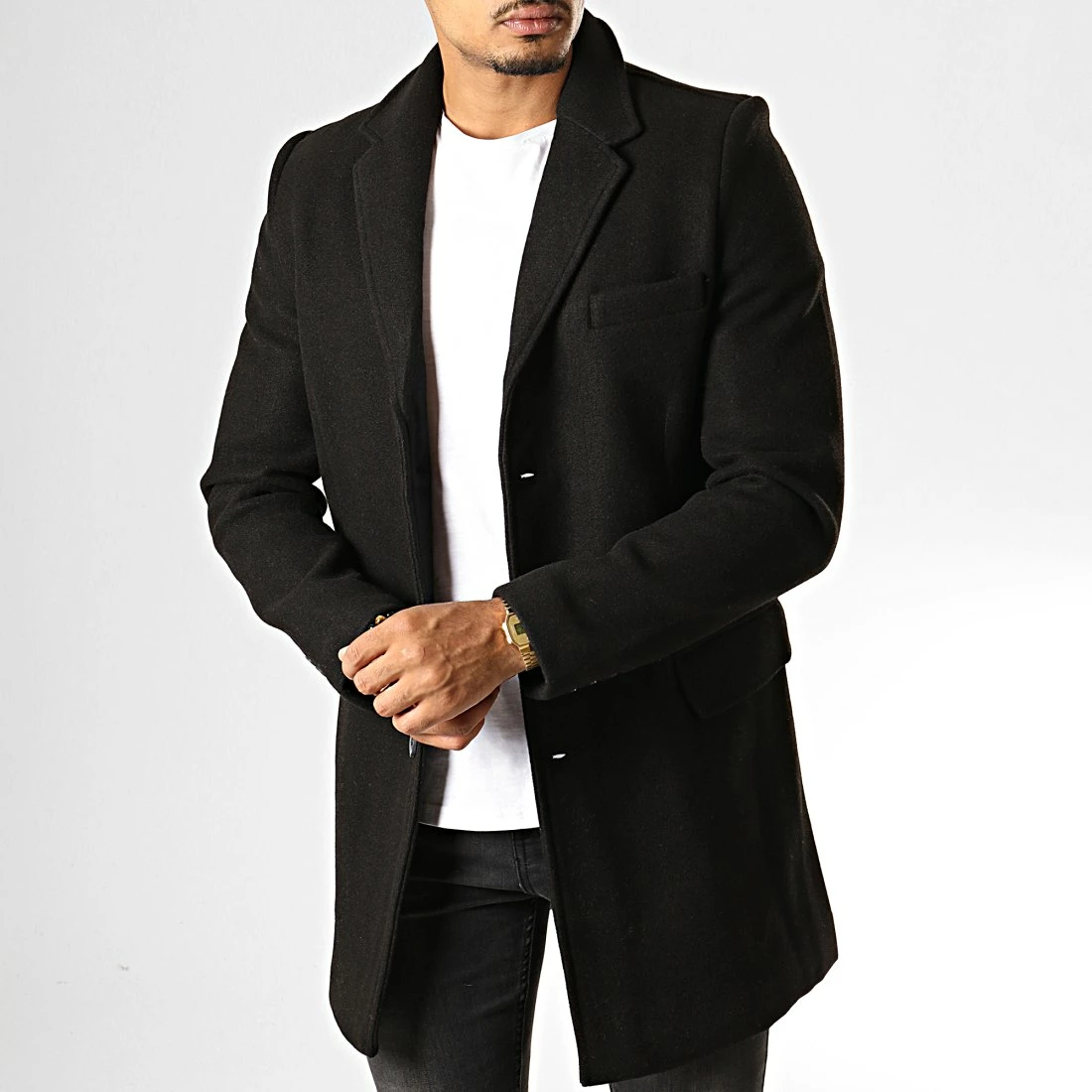 De gros 🥰 Manteau HP012 Noir de Frilivin 👏 5 De gros 🥰 Manteau HP012 Noir de Frilivin 👏 – Image 3