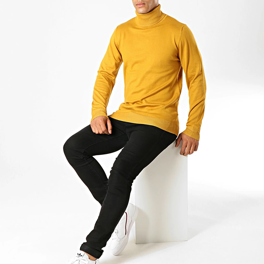 Meilleure affaire 🎁 Pull Col Roulé M008 Jaune Moutarde de Frilivin 🌟 3 Meilleure affaire 🎁 Pull Col Roulé M008 Jaune Moutarde de Frilivin 🌟 – Image 2