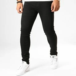 Promos Frilivin Magasin 13 Meilleur prix 😀 Jean Slim JK029 Noir de Frilivin 🤩