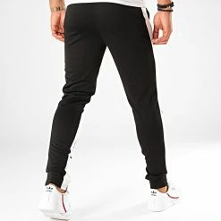 Promo 🔔 Pantalon Jogging A Bandes 1565 Noir Blanc de Frilivin 🛒 -Promos Frilivin Magasin frilivin 199355 1565 BLACK WHITE 20191001T144919 03