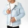 Acheter 😍 Veste Col Mouton QQ551 Bleu Ciel de Frilivin 🥰 -Promos Frilivin Magasin frilivin 203189 QQ551 14 20191112T125442 01