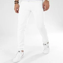 Bon marché 🔔 Jean Slim JK903 Blanc de Frilivin 🎁