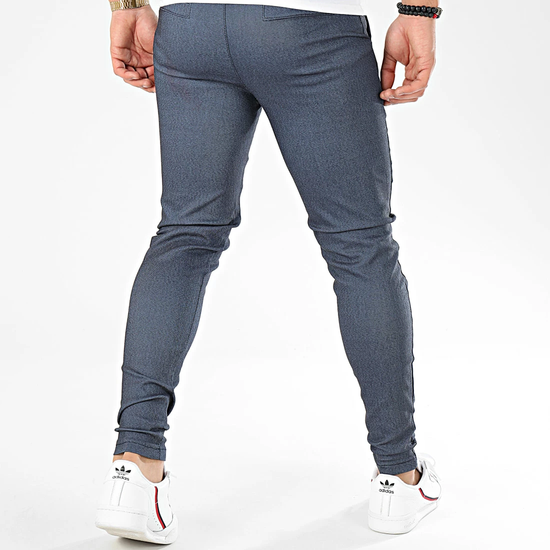 De gros 😀 Pantalon Chino 1676 Bleu Chiné de Frilivin 😉 6 De gros 😀 Pantalon Chino 1676 Bleu Chiné de Frilivin 😉 – Image 4