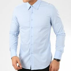 Meilleure vente 🎉 Chemise Manches Longues NS-7179 Bleu Ciel de Frilivin ⭐
