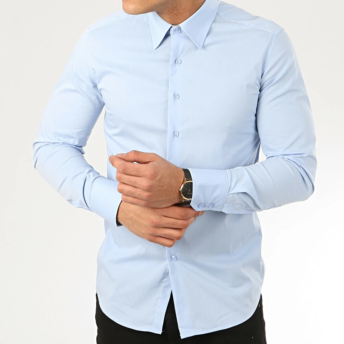 Meilleure vente 🎉 Chemise Manches Longues NS-7179 Bleu Ciel de Frilivin ⭐ 5 Meilleure vente 🎉 Chemise Manches Longues NS-7179 Bleu Ciel de Frilivin ⭐ – Image 3