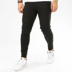 Sortie 🎁 Pantalon Chino 1697 Noir de Frilivin ⭐