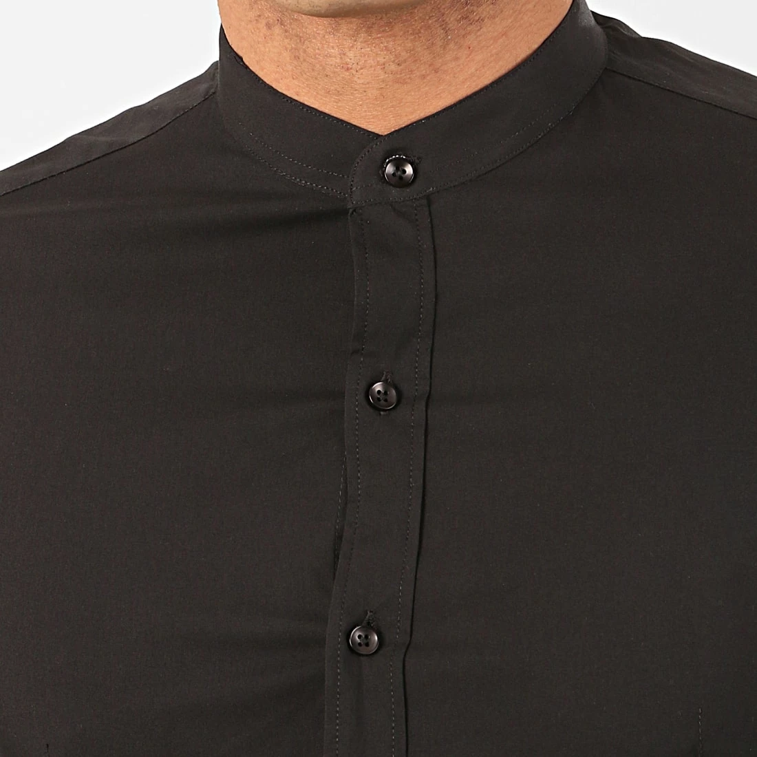 Grosses soldes 🧨 Chemise Manches Longues Col Mao NS-7229 Noir de Frilivin 👍 4 Grosses soldes 🧨 Chemise Manches Longues Col Mao NS-7229 Noir de Frilivin 👍 – Image 2