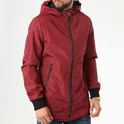 Le moins cher 😍 Veste Zippée Capuche L333 Bordeaux de Frilivin 😀