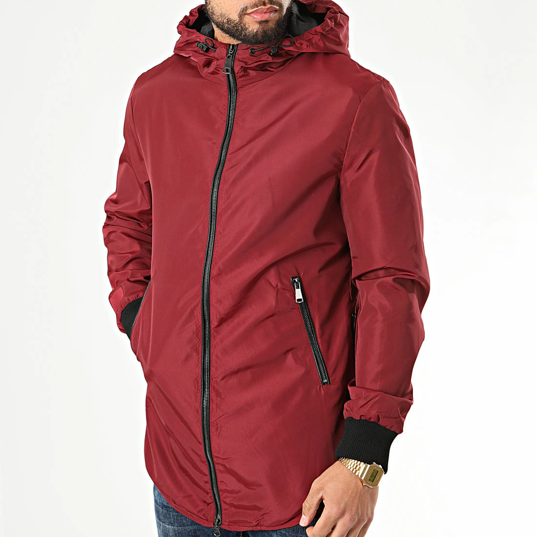 Le moins cher 😍 Veste Zippée Capuche L333 Bordeaux de Frilivin 😀 5 Le moins cher 😍 Veste Zippée Capuche L333 Bordeaux de Frilivin 😀 – Image 3