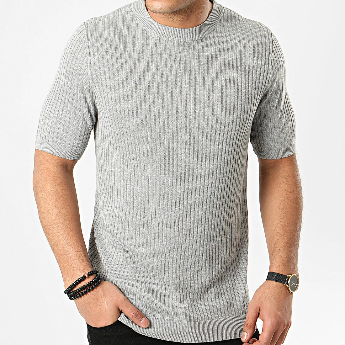 Budget 🥰 Tee 👚 Shirt FA3001 Gris Chiné de Frilivin ❤️ 5 Budget 🥰 Tee 👚 Shirt FA3001 Gris Chiné de Frilivin ❤️ – Image 3