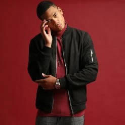 Meilleure vente 🥰 Bomber Suédine BB003 Noir de Frilivin 🎁 -Promos Frilivin Magasin frilivin 214328 BB003 1 20211027T085206 07