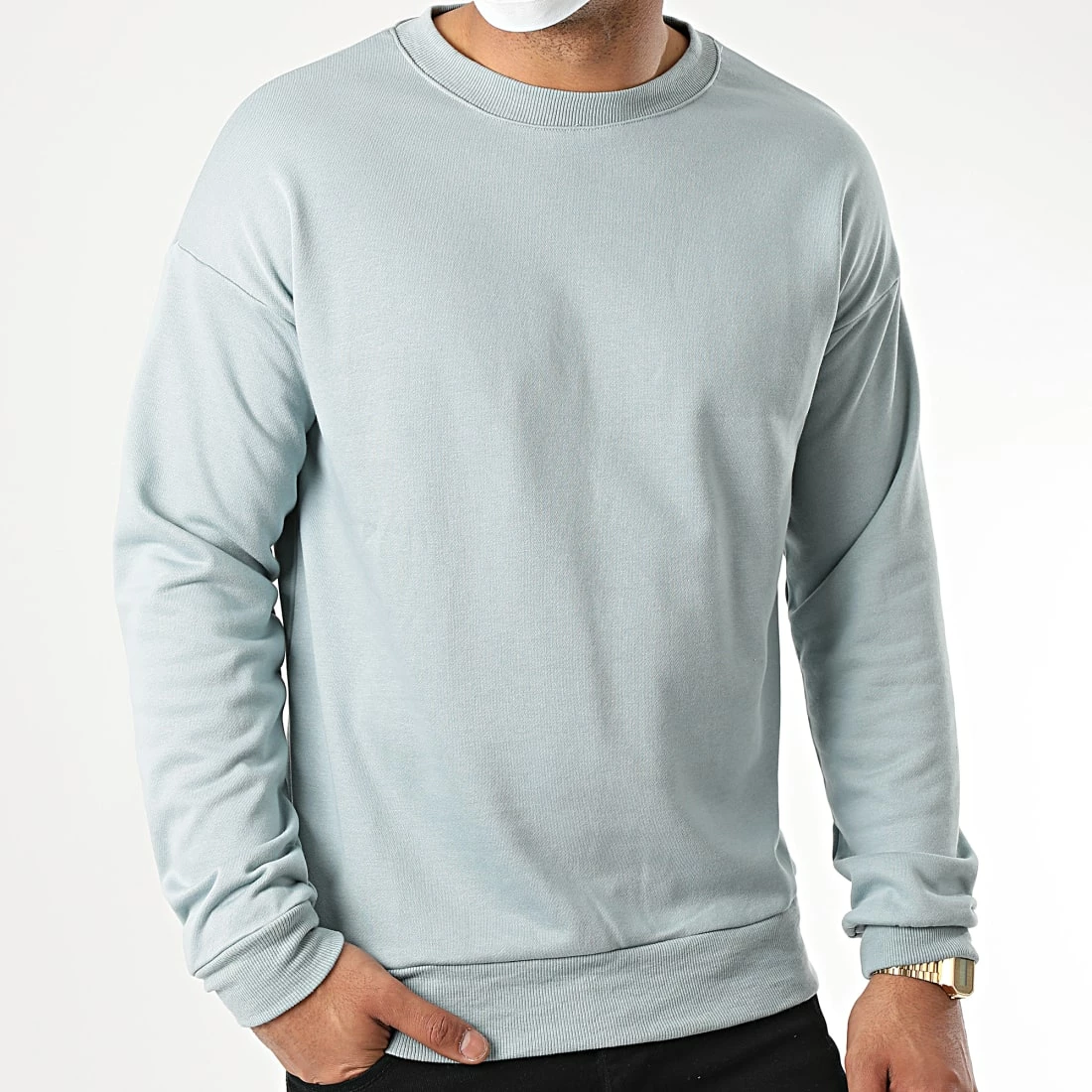 De gros 🛒 Sweat Crewneck BM1139 Bleu Clair de Frilivin 😉 5 De gros 🛒 Sweat Crewneck BM1139 Bleu Clair de Frilivin 😉 – Image 3