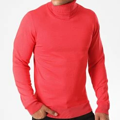 Bon marché ✨ Pull Col Roulé M-013 Rouge de Frilivin 😍 -Promos Frilivin Magasin frilivin 229322 M 013 20200826T134121 03