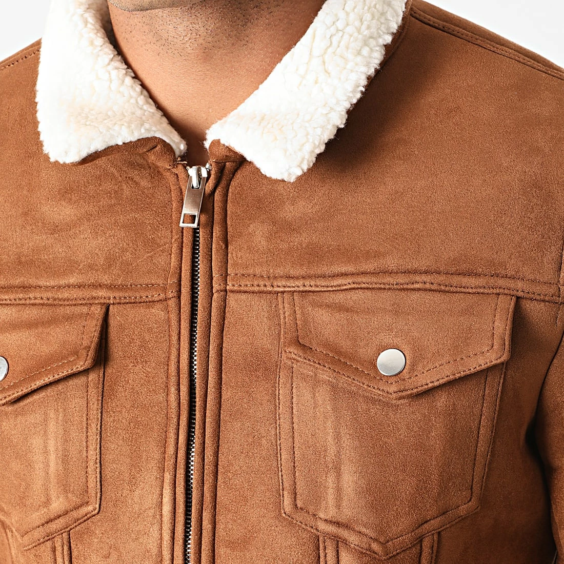 Remise 🔥 Veste Col Fourrure QQ515 Marron de Frilivin 🥰 4 Remise 🔥 Veste Col Fourrure QQ515 Marron de Frilivin 🥰 – Image 2