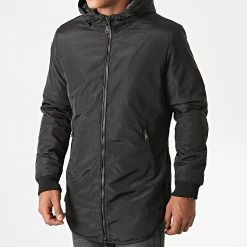 Vente flash ❤️ Parka Capuche QQ581 Noir de Frilivin 👍