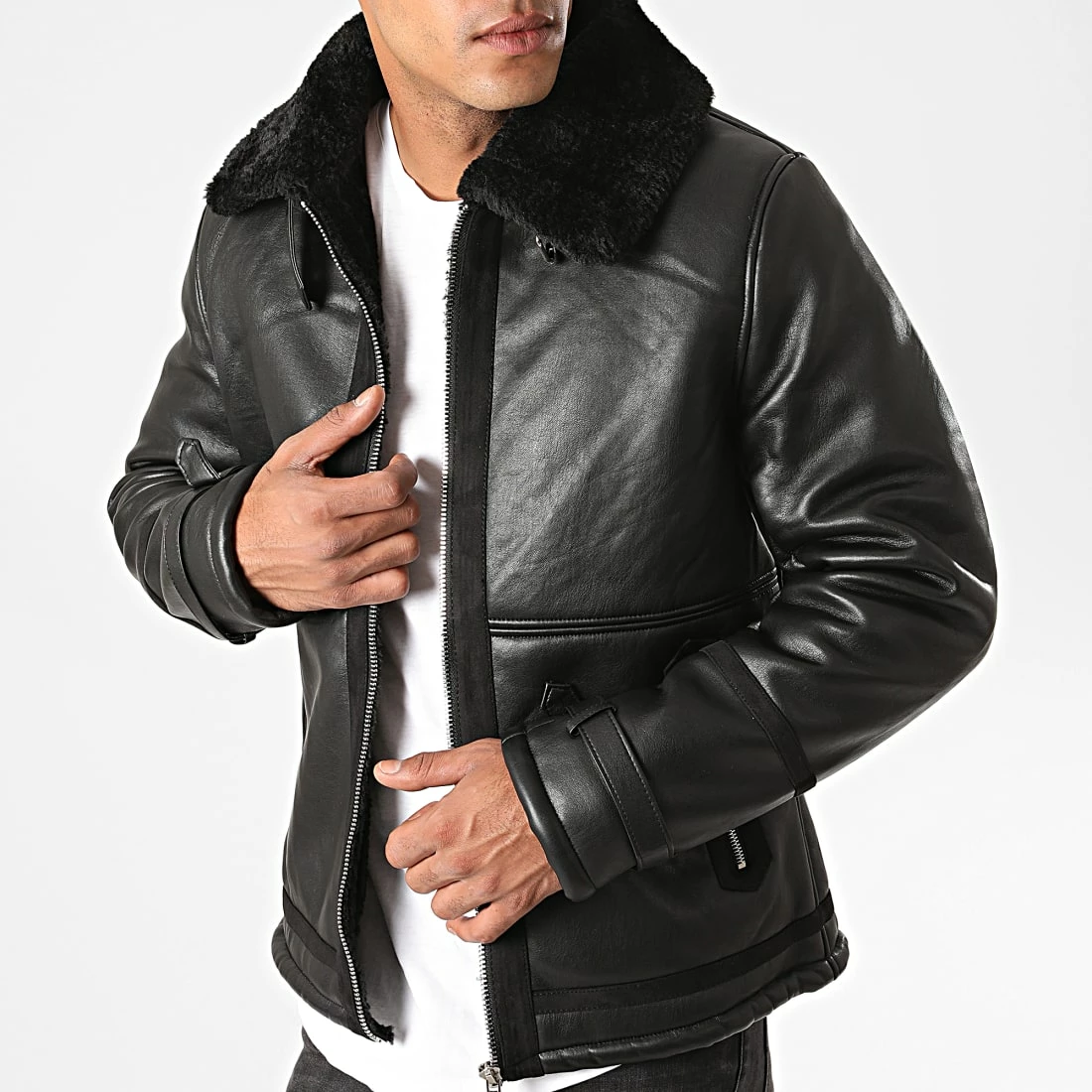 Coupon ⭐ Veste Bombardier Col Mouton QQ565 Noir de Frilivin 👏 3 Coupon ⭐ Veste Bombardier Col Mouton QQ565 Noir de Frilivin 👏