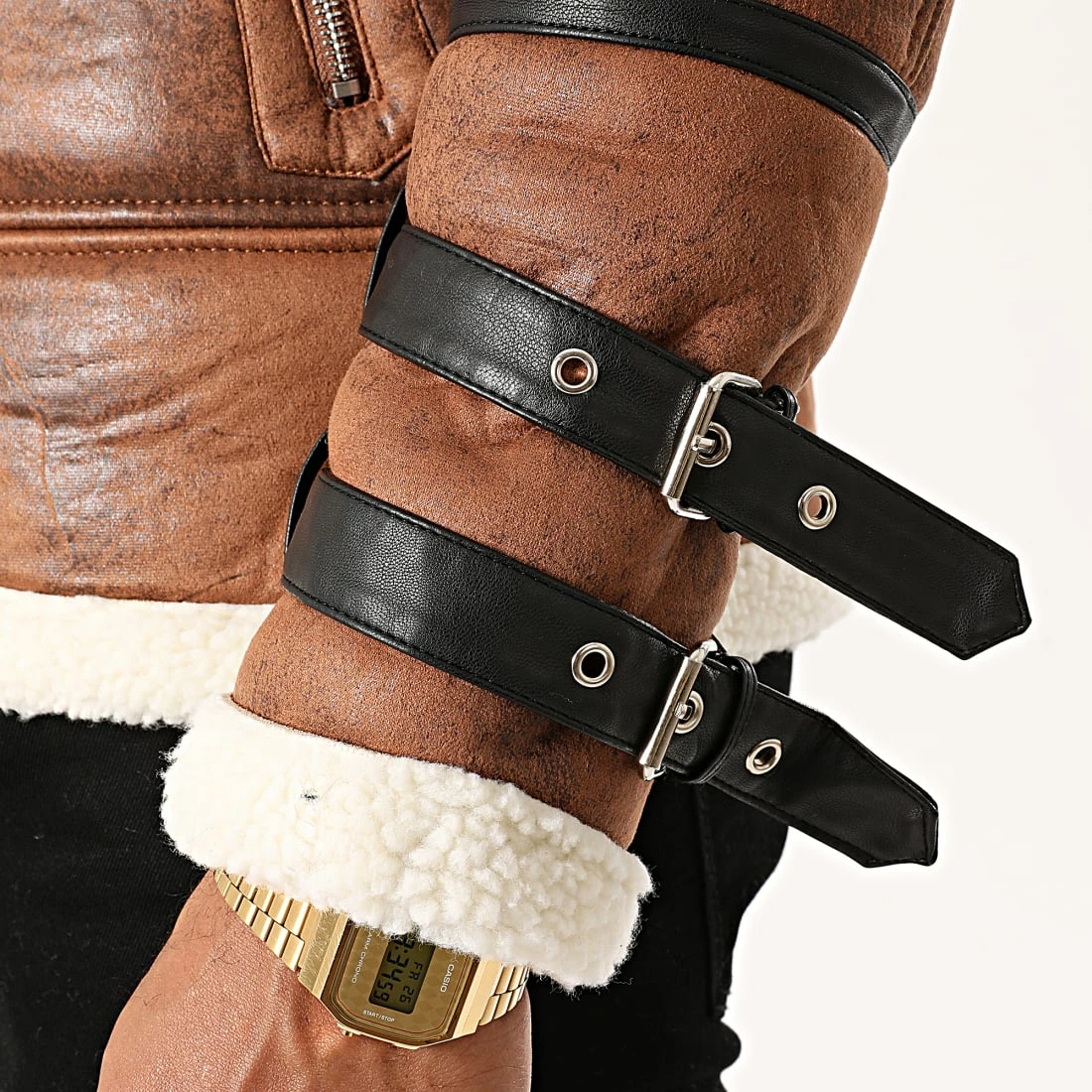 Le moins cher 👍 Blouson Bombardier Col Mouton QQ568 Marron de Frilivin 🧨 6 Le moins cher 👍 Blouson Bombardier Col Mouton QQ568 Marron de Frilivin 🧨 – Image 4