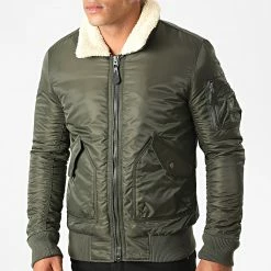 Offres 🔔 Bomber Col Mouton AB6630 Vert Kaki de Frilivin ❤️ -Promos Frilivin Magasin frilivin 229770 AB6630 2 20200828T171629 03