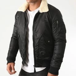 Remise 💯 Bomber Col Mouton AB6630 Noir de Frilivin 🎉 -Promos Frilivin Magasin frilivin 229952 AB6630 1 20200831T133200 03