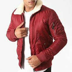 Coupon 🔔 Bomber Col Mouton AB6630 Bordeaux de Frilivin ❤️