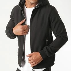 Nouveau 🧨 Veste Zippée Capuche DL035 Noir de Frilivin 🤩