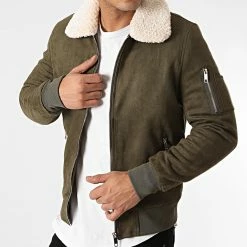 Tout neuf ✨ Bomber Col Fourrure D005 Vert Kaki de Frilivin 🌟