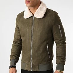 Tout neuf ✨ Bomber Col Fourrure D005 Vert Kaki de Frilivin 🌟 -Promos Frilivin Magasin frilivin 238872 D005 2 20201026T163537 03
