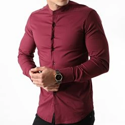 Grosses soldes 🛒 Chemise Manches Longues 7229 Bordeaux de Frilivin 🌟