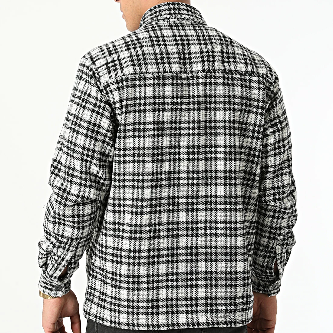 Top 10 😀 Surchemise A Carreaux BM1174 Noir Blanc de Frilivin 😀 6 Top 10 😀 Surchemise A Carreaux BM1174 Noir Blanc de Frilivin 😀 – Image 4