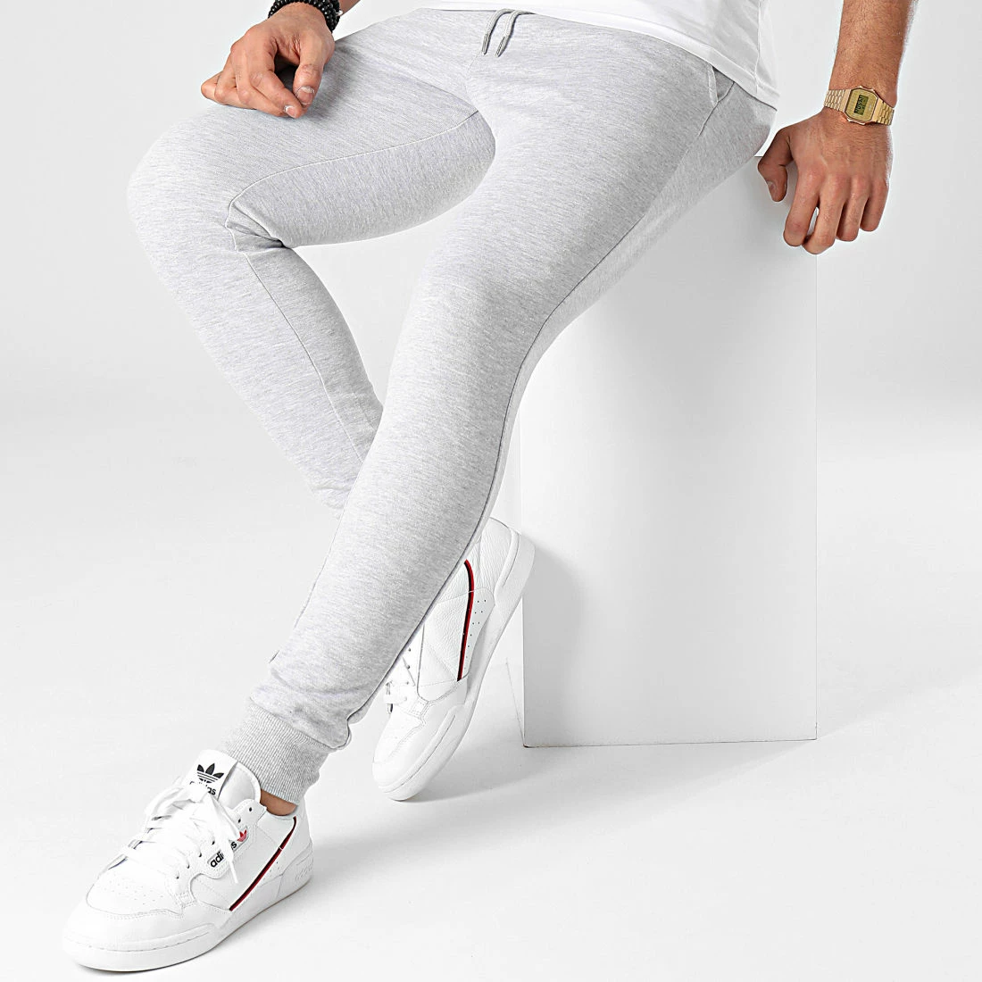 Meilleure affaire 💯 Pantalon Jogging BM1169 Gris Chiné de Frilivin 😀 5 Meilleure affaire 💯 Pantalon Jogging BM1169 Gris Chiné de Frilivin 😀 – Image 3