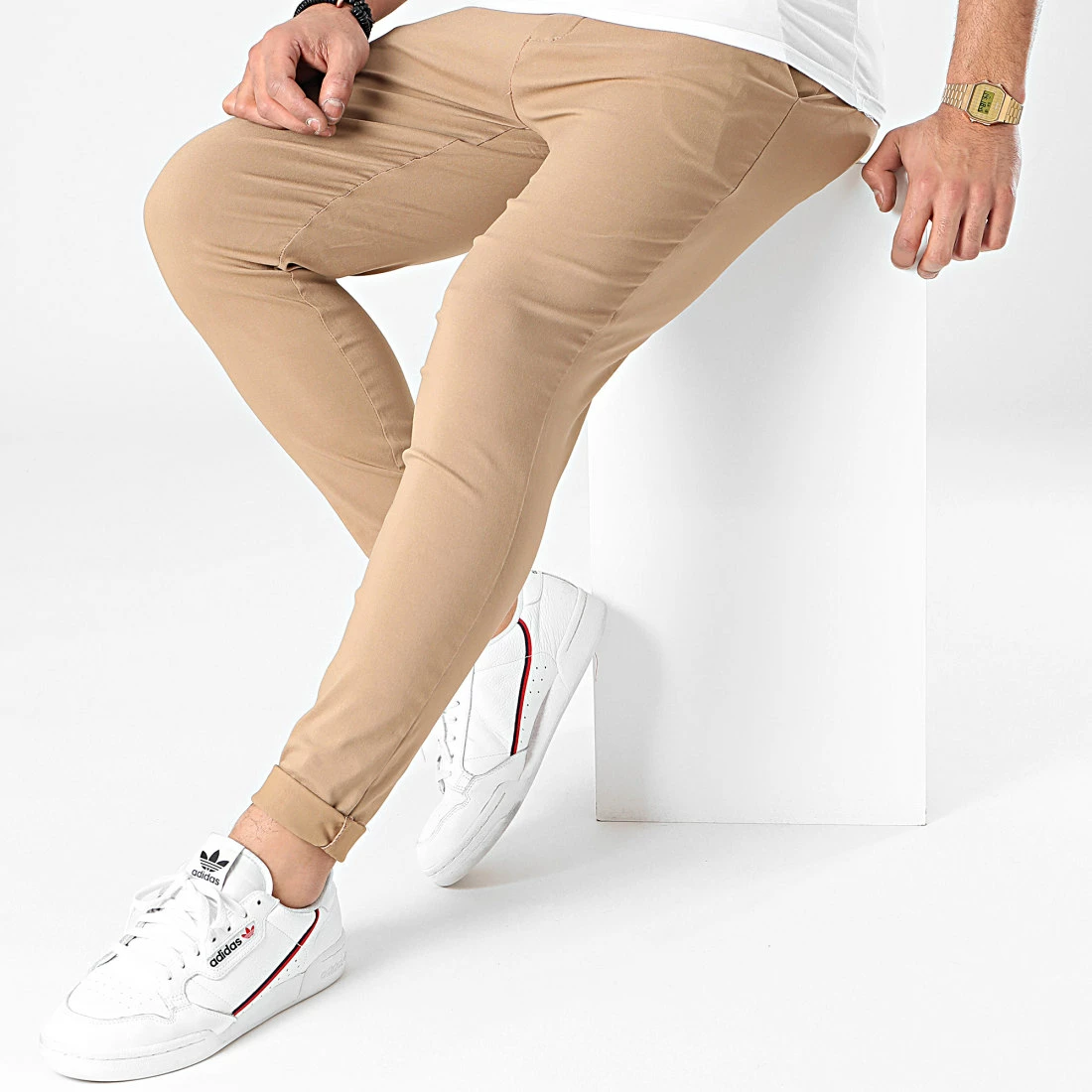 Nouveau ⭐ Pantalon Chino Skinny 1882 Camel de Frilivin ⌛ 5 Nouveau ⭐ Pantalon Chino Skinny 1882 Camel de Frilivin ⌛ – Image 3