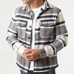 Top 10 👏 Surchemise A Carreaux 4131 Beige Bleu Marine de Frilivin 🌟 -Promos Frilivin Magasin frilivin 251324 4131 NAVY 20210210T163149 03