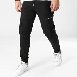 De gros 😀 Pantalon Cargo BM1230 Noir de Frilivin 🎁