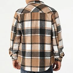 Meilleure vente ✔️ Surchemise A Carreaux HP03210 Beige Gris de Frilivin 🤩 -Promos Frilivin Magasin frilivin 251401 HP03210 9 20210210T163057 04