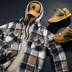 Meilleure vente ✔️ Surchemise A Carreaux HP03210 Beige Gris de Frilivin 🤩 -Promos Frilivin Magasin frilivin 251401 HP03210 9 TPDT 20210913T150914 06