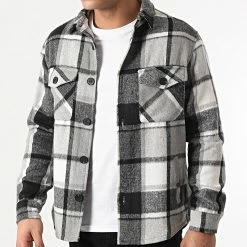 Vente flash 💯 Surchemise A Carreaux HP03210 Gris de Frilivin 🔔 -Promos Frilivin Magasin frilivin 251405 HP03210 4 20210211T161713 03