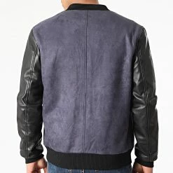 De gros 🌟 Veste Zippée Suédine QQ651 Bleu Marine Noir de Frilivin 🧨 -Promos Frilivin Magasin frilivin 253815 QQ651 3 20210302T093557 04