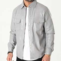 Meilleure affaire 👍 Surchemise Manches Longues BM1252 Gris de Frilivin 🔔