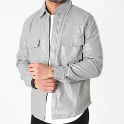 Meilleure affaire 👍 Surchemise Manches Longues BM1252 Gris de Frilivin 🔔 -Promos Frilivin Magasin frilivin 253861 BM1252 4 20210224T145301 03