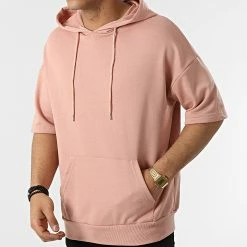 Coupon 🧨 Sweat Capuche Manches Courtes BM1140 Rose de Frilivin 🥰