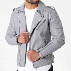 Nouveau 🧨 Veste Biker SK011 Gris de Frilivin ✔️ 8 Nouveau 🧨 Veste Biker SK011 Gris de Frilivin ✔️ -Promos Frilivin Magasin frilivin 259695 SK011 4 20210414T115826 03